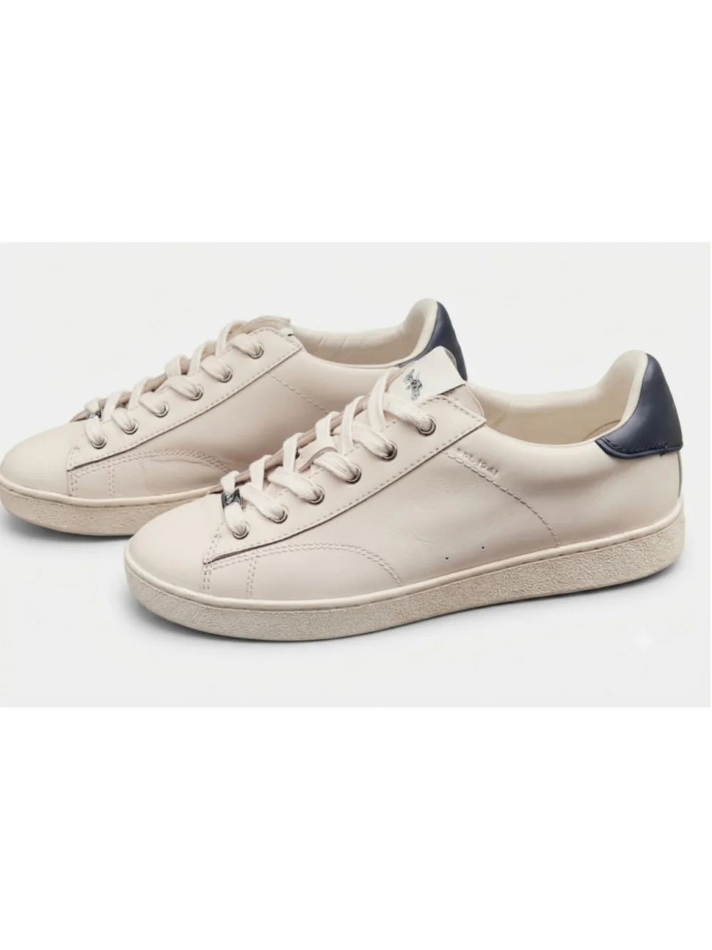 Coach Womens 9B Off White lvory Midnight Nappa Leather Low Top Sneakers G1905